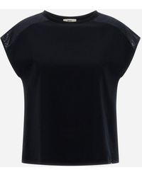 Herno - Chic Cotton Jersey And Chic Mesh T-shirt - Lyst
