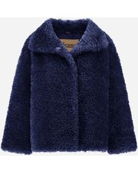 Herno - Curly-Effect Fur-Touch Short Jacket - Lyst