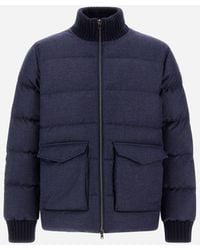Herno - Bómber De Wool Cashmere Glen Check - Lyst