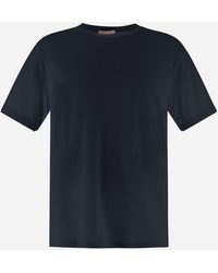Herno - Resort Basic Cotton And Light Stretch Nylon T-Shirt - Lyst