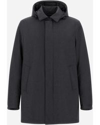 Herno - Flannel Coat With Waterproof Membrane - Lyst