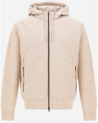 Herno - Jacke Resort Aus Cob Carded Wool G.7 Und Suede Effect - Lyst