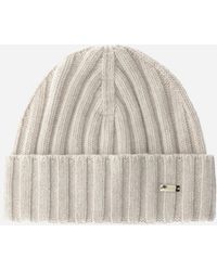 Herno - Beanie Aus Wolle Im Rippstrick - Lyst