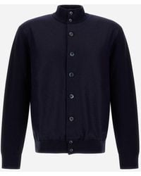 Herno - Resort Cashmere Cotton Knit And Felted Wool Cardigan - Lyst