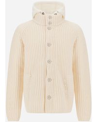 Herno - Wool Jacket With Raised Texture And Cable-Knit Detailing - Lyst