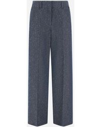 Herno - Denim-Effect Wool Trousers - Lyst