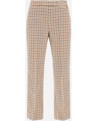 Herno - Wool Cotton Pied De Poule Trousers - Lyst