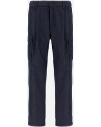 Herno - Denim-Effect Cotton Trousers - Lyst