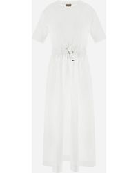 Herno - ABITO IN GLAM KNIT EFFECT E TECHNO TAFFETÀ - Lyst