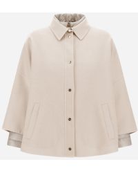 Herno - SHACKET IN LANA DOUBLE E NYLON ULTRALIGHT - Lyst