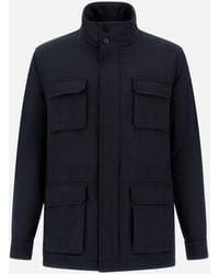 Herno - Vintage-Effect Wool-Blend Field Jacket - Lyst