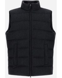 Herno - Cashmere And Silk Vest With Monogram - Lyst