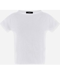 Herno - Camiseta De Superfine Cotton Jersey Y Spring Lace - Lyst