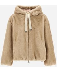 Herno - Melange Alternative Mink Fur Bomber Jacket - Lyst