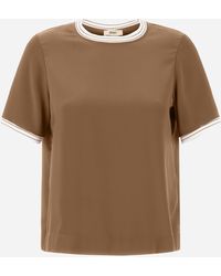 Herno - Casual Satin T-shirt - Lyst