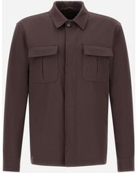 Herno - Shacket In Cotton Gabardine Stretch - Lyst