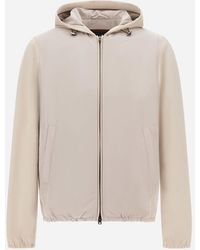 Herno - Chaqueta De Changing Nylon Y Suede Effect - Lyst