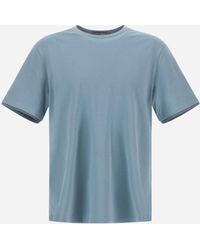 Herno - Resort Basic Cotton And Light Stretch Nylon T-Shirt - Lyst