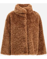 Herno - Curly-Effect Fur-Touch Short Jacket - Lyst