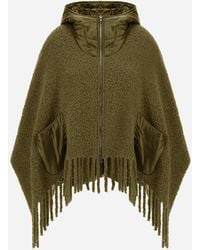 Herno - Alpaca Wool Bouclé And Nylon Ultralight Poncho - Lyst
