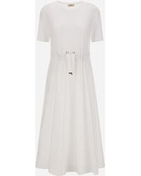 Herno - Dress In Glam Knit Effect And Techno Taffeta - Lyst