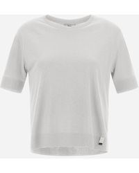 Herno - T-SHIRT IN GLAM KNIT EFFECT - Lyst