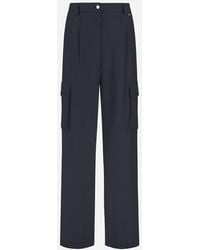 Herno - PANTALONI CARGO IN FLUID WOOL - Lyst