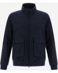 Herno - BOMBER IN LAYERS WOOL STORM - Lyst