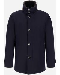 Herno - Abrigo Tres Cuartos De Diagonal Wool - Lyst