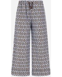 Herno - Resort Cotton Rectangular Print Trousers - Lyst