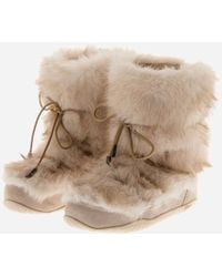 Herno - Long-Pile Fur-Touch Boots - Lyst