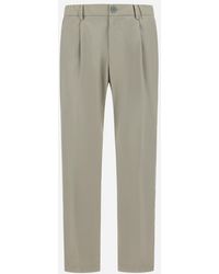 Herno - Cotton Feel Trousers With Drawstring - Lyst