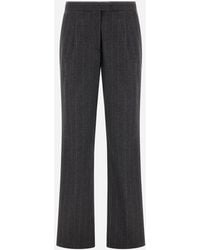 Herno - Pinstriped Stretch Wool Trousers - Lyst
