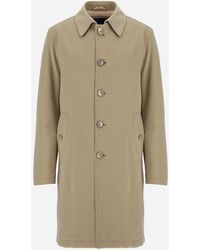 Herno - Stretch Cotton Velvet And Monogram Raincoat - Lyst