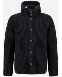Herno - Cardigan Aus Cob Stitch Wool - Lyst