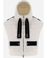 Herno - Sleeveless Glam Tweed And Ecoage Jacket - Lyst