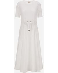 Herno - Dress In Glam Knit Effect And Techno Taffeta - Lyst