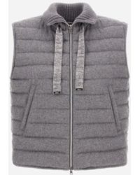 Herno - GILET RESORT IN LUCENT CASHMERE WOOL - Lyst