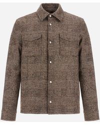 Herno - Alpaca And Wool Shacket With Check Pattern - Lyst