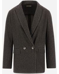 Herno - Jacquard Blazer With Diagonal Motif - Lyst