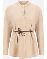 Herno - Bi-Stretch Lurex Wool Shirt - Lyst