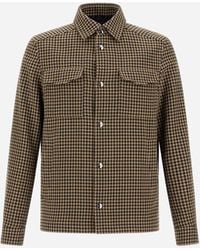 Herno - Wool Cotton Pied De Poule Shacket - Lyst