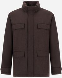 Herno - Flannel Field Jacket With Waterproof Membrane - Lyst