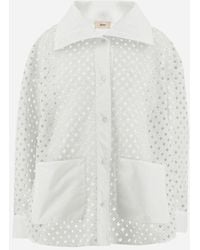 Herno - SHACKET IN CROCHET LACE E NEW TECHNO TAFFETÀ - Lyst