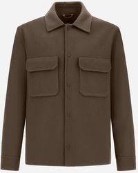 Herno - Chaqueta Camisera Resort De Double Faced Pure Wool - Lyst