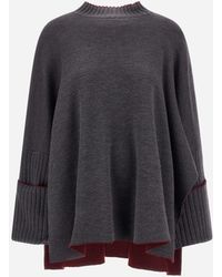 Herno - Double-Knit Wool Poncho - Lyst