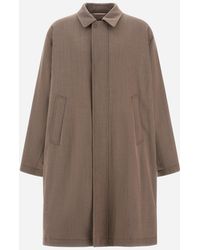 Herno - Vintage-Effect Wool-Blend Raincoat - Lyst