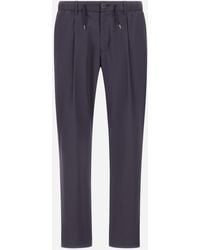 Herno - Light Cotton Stretch Trousers - Lyst
