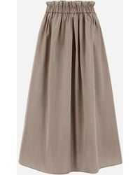 Herno - New Techno Taffeta Skirt - Lyst