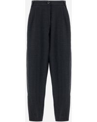 Herno - Pantalones Relaxed De Fluid Wool - Lyst